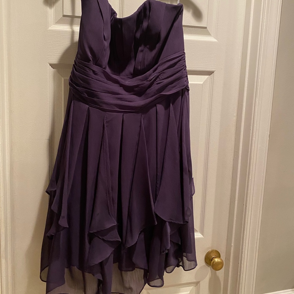 David’s Bridal bridesmaid dress plum color 14